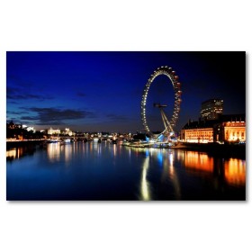 Αφίσα (Λονδίνο, μάτι, γέφυρα, ουρανός, Τάμεσης, ενωμένος, βασίλειο, πόλη)